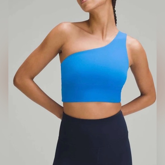 lululemon athletica Other - lululemon athletica Align Asymmetrical One-Shoulder Blue Bra